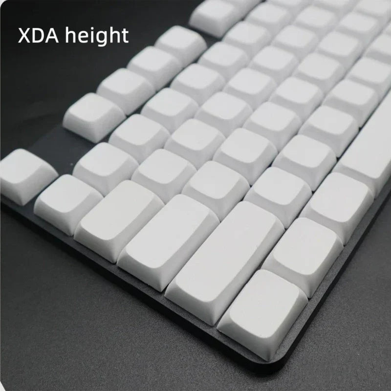 Customized PBT Blank White Keycaps Cherry OEM XDA