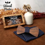 Funny Dad Wooden Bow Tie World's Greatest Farter