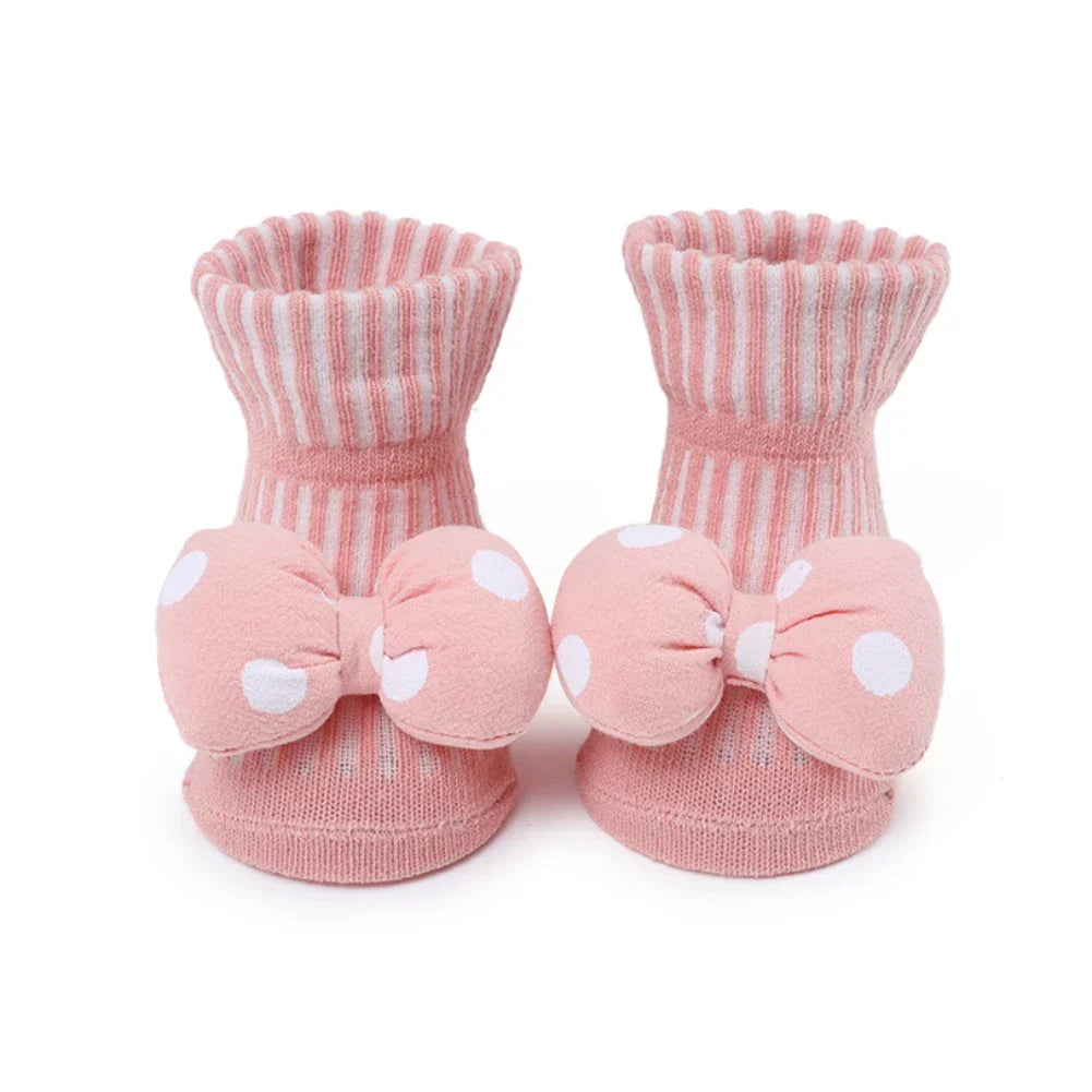 0-12M Baby Socks Fashion Leg Warmers Terry Bow