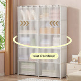 Foldable Dustproof Wardrobe 5-6Layers Portable Assembly Storage Closet