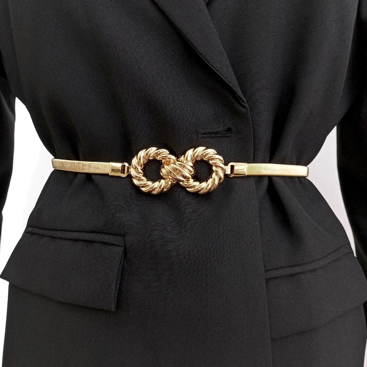 Fashion Elastic Gold Chain Belt Female Waist Adjustable