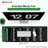 EXCO Excel Shortcuts Mouse Pad Large Extended Office