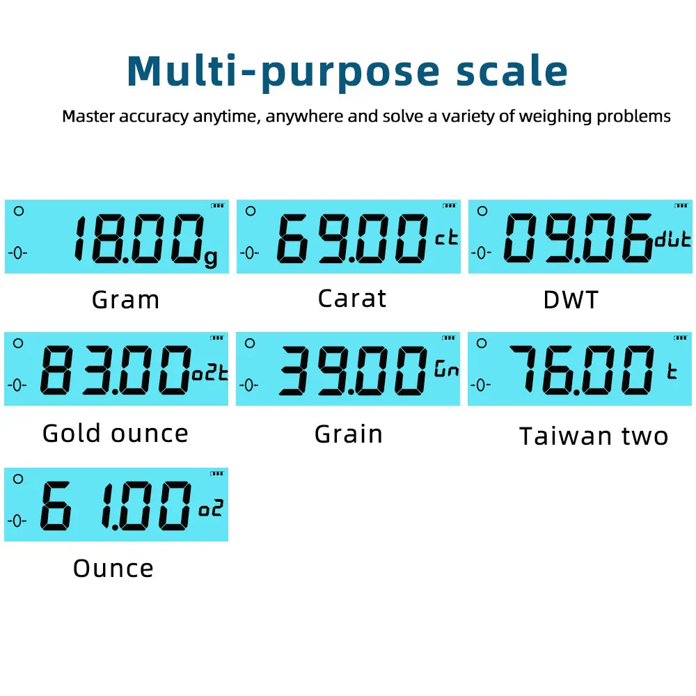 1000g/0.01g Electric Scales High Accuracy Portabl Digital LCD