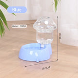 1.8L/500g Cat Automatic Feeder Mushroom Shape Water Bottle