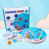 Montessori Wooden Fishing Children Toy Alphabet Numeric Cognition