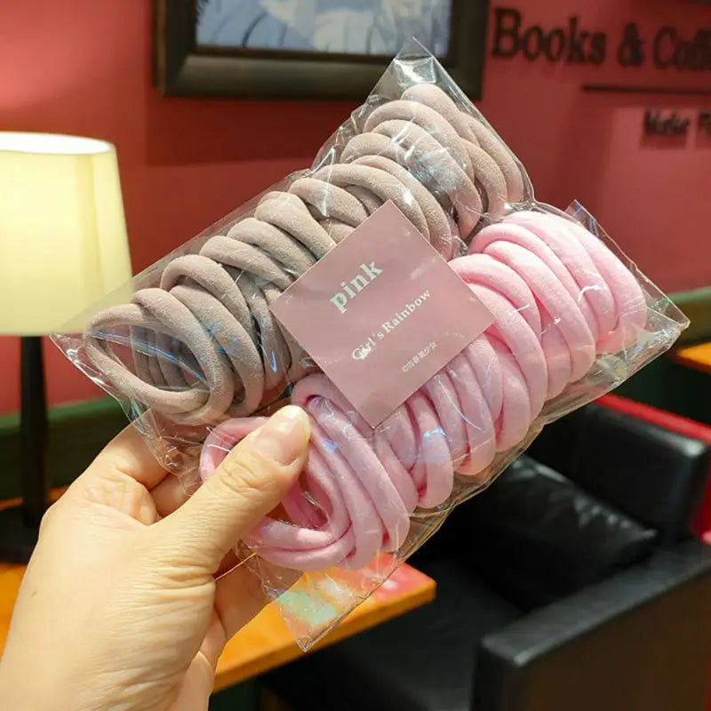 10Pcs Elastic Rubber Band Seamless Gradient Hair Rope