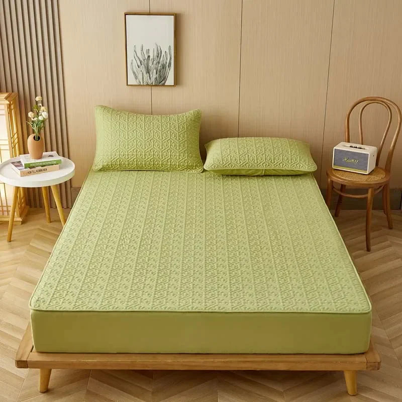 Pure Cotton Soft Quilted Mattress Cover Anti-bacterial King