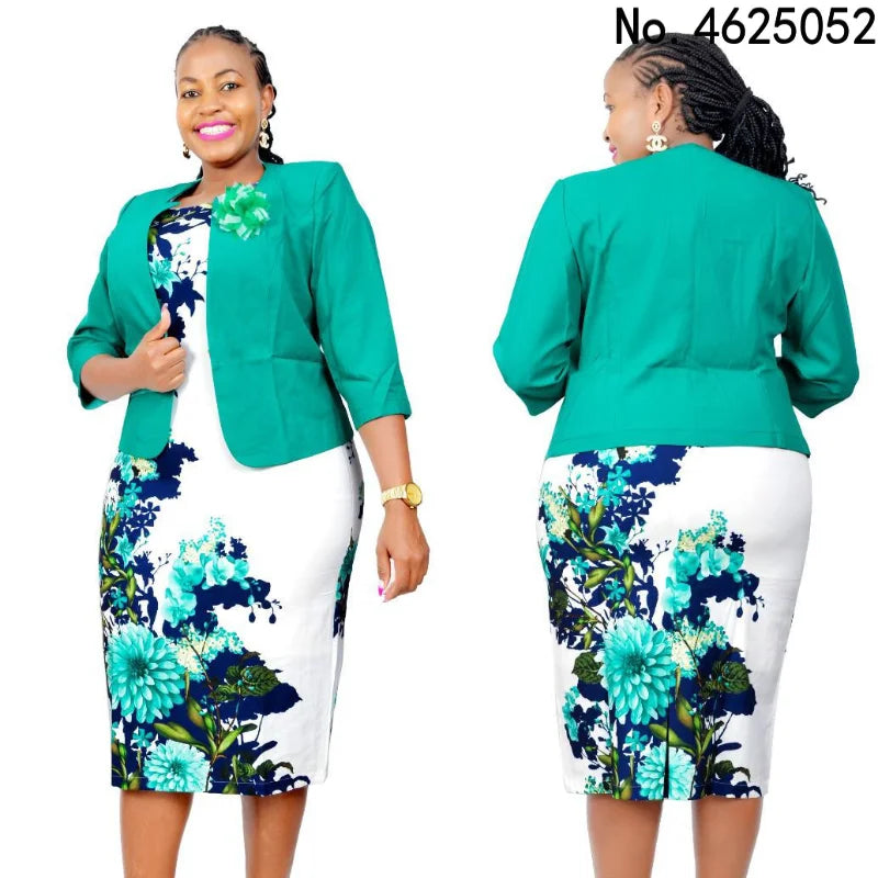 2 Piece Sets African Dresses For Women Bodycon