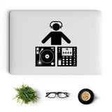 DJ Turntable Music Vinyl Laptop Sticker for Apple