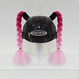 2Pcs Motorcycle Helmet Wig Braids Decoration