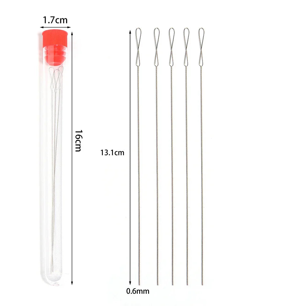 5pcs7pcs Stainless Steel Beaded Needle For Beads Threading