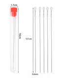 5pcs7pcs Stainless Steel Beaded Needle For Beads Threading