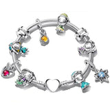 Cute Enamel Disney Princess Dress Charms Bracelet Women