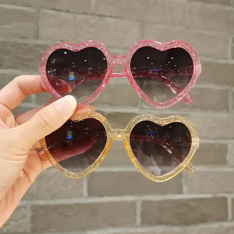 Fashion New Childrens Gradient Sunglasses Heart Shape Frame