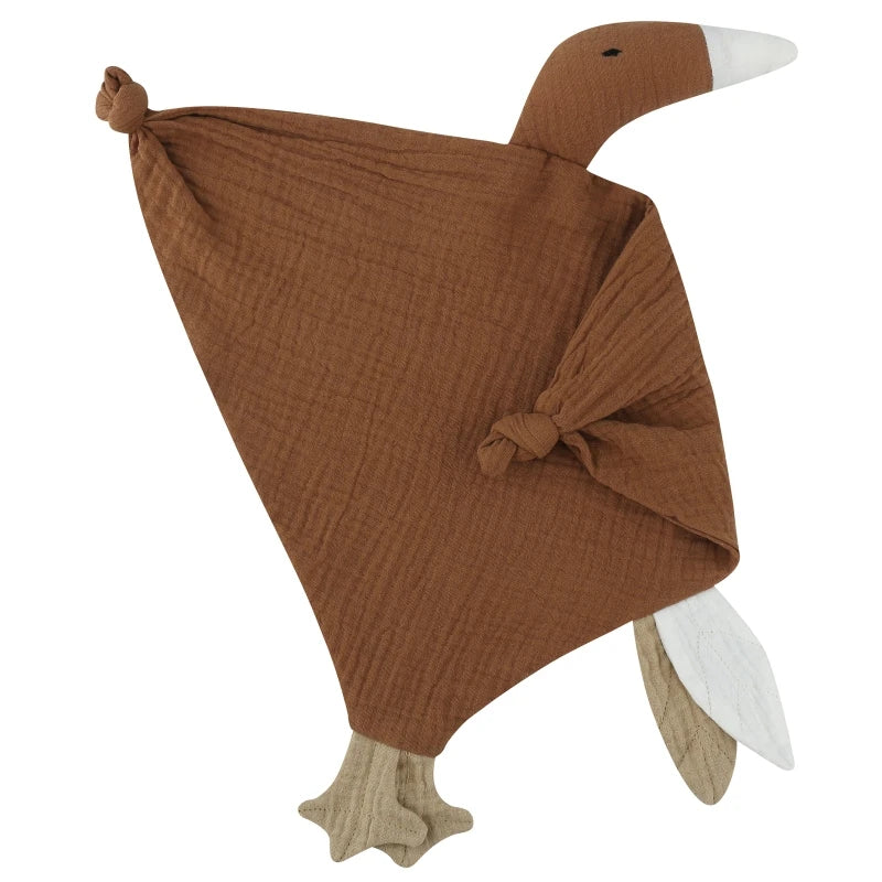 Pure Cotton Muslin Baby Bib Cute Goose Sleeping