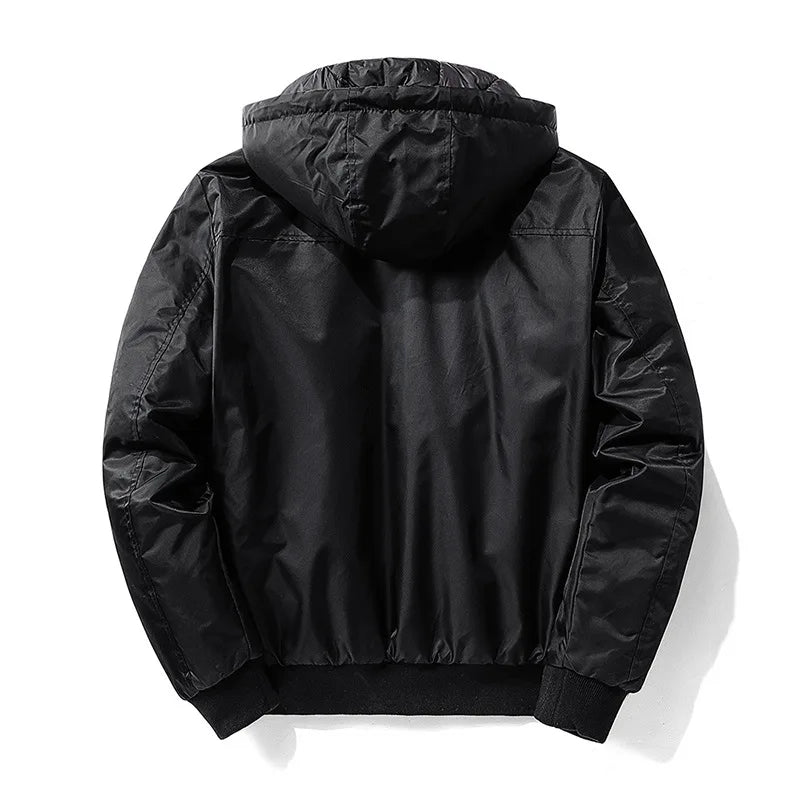 New Winter Men's Wear Jacket Slim Thick Hooded