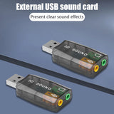 Portable External Usb To 3.5mm Mic Headphone Jack