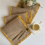 Jute Wedding Festival Christmas Tablecloth Porch Cover Towel