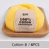 QJH 100% Cotton Yarn, Cotton Baby Sport Weight