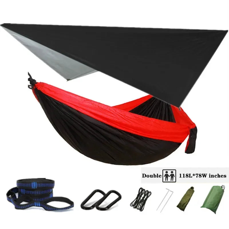 Oversized Double 118inx79in Hammock with Tree Straps and