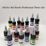 14Colors Professional Tattoo ink for Body Art Natural