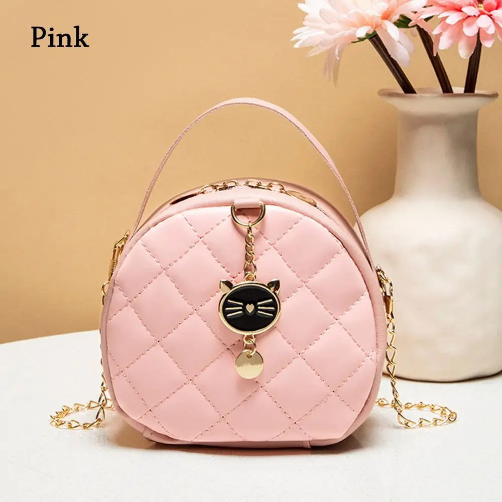 Women Chain Shoulder Bags Round Handbags Ladies Cute