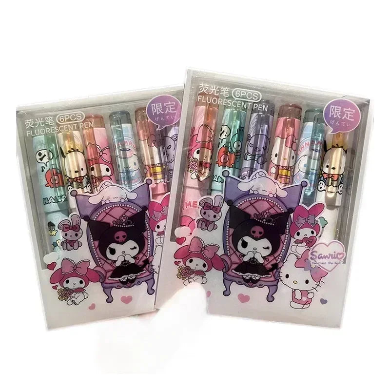 Sanrio 6/12pcs Highlighter New Lolita Series Hello Kitty