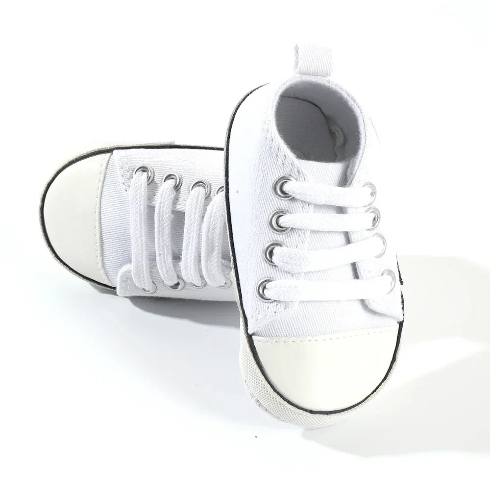Baby Canvas Classic Sneakers Newborn Print Star Sports