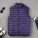 2024 New Winter stand collar Men's Vest White