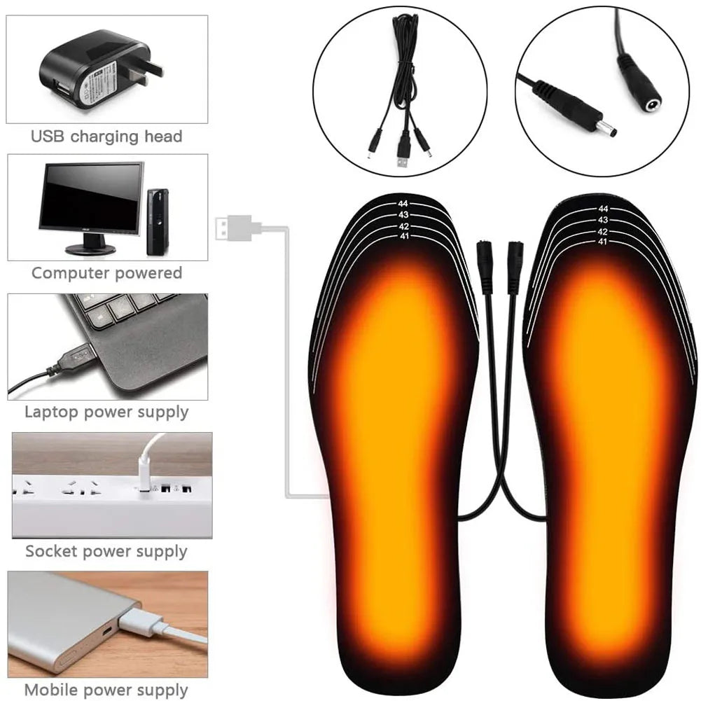 2022 New USB Heated Shoe Insoles Feet Warm