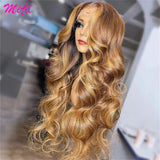 HD Glueless 13X4 Highlight Wig Human Hair Body