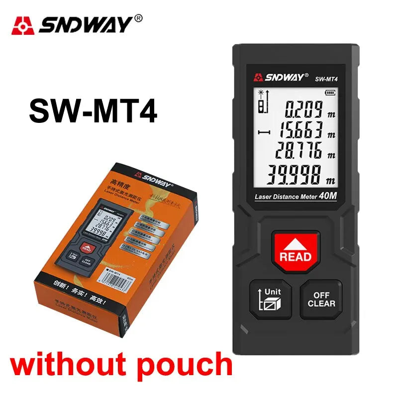 SNDWAY Laser Distance Meter 40M/50M/120M Digital Tape Measure