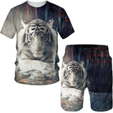 2023 Men T-shirt Set Tracksuit Training Wear Lion