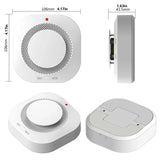 Fire Protection 433MHz Smoke Detector Wireless White Color