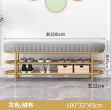 Nordic Shoe Bench Soft Cushion Multifunctional Shoe Rack