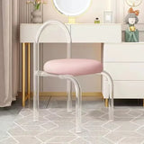 Crystal Makeup Chair Acrylic Furniture Casual Design Backrest