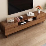 Light Wood Tv Stand Cabinet Storage Drawers Modern