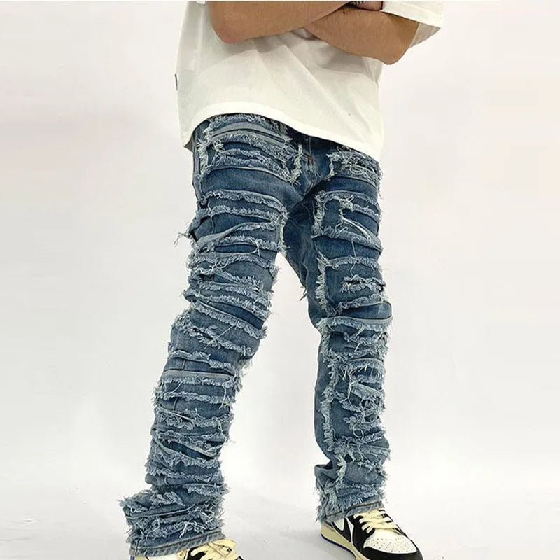 Ripped Retro Hole Distressed Jeans For Men Casual