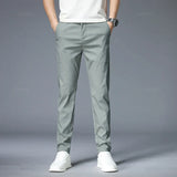Spring Summer Casual Pants Men Thin Stretch Slim