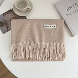 Luxury Brand Wool Scarf For Women Men Solid
