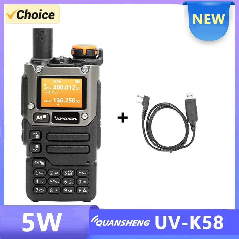 UV K58 Walkie Talkie 5W Quansheng UV-K6 Two
