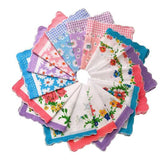 Fashion lace 100%cotton printed Handkerchiefs baby Handkerchief children