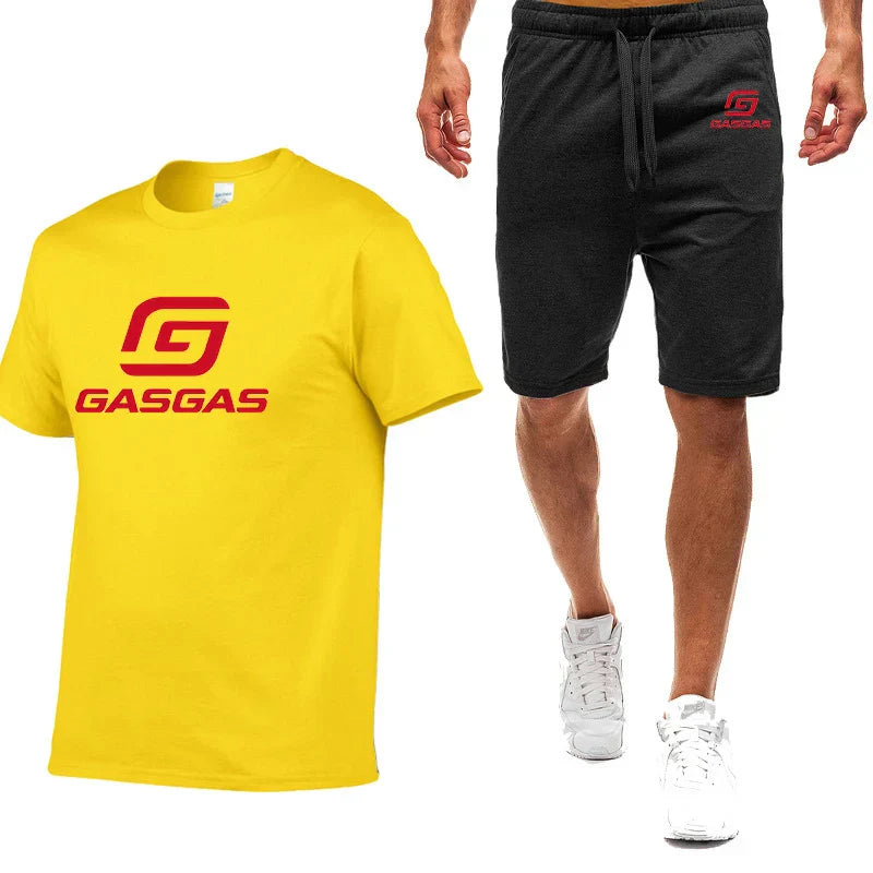 Motorcycles GasGas Summer Men's Sportswear Shorts Set Short