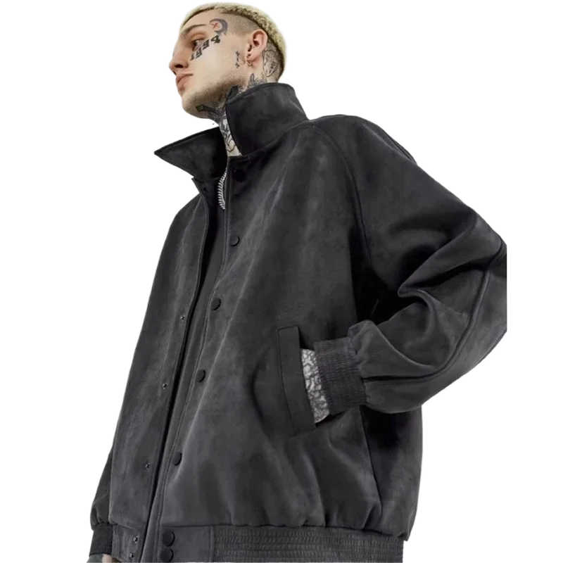 Fashion Casual Suede Flip Lining Slim Quality Men'S