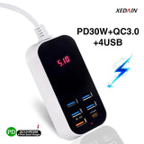 Multiple USB Charger PD 30W Type C Fast
