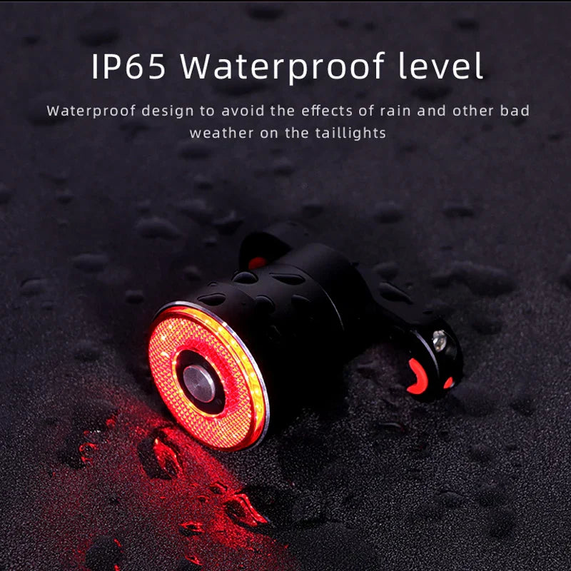 Saddle Version Taillight Bicycle Auto Smart Brake Sensing