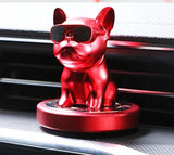 Car Ornament Metal Shake Head French Bulldog Diamond