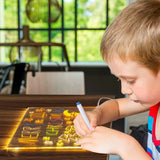 Acrylic LED Luminous Draw Board Toy For Kids