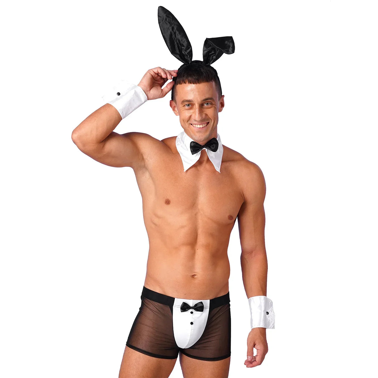 Mens Waiter Tuxedo Lingerie Sexy Cosplay Costume Role