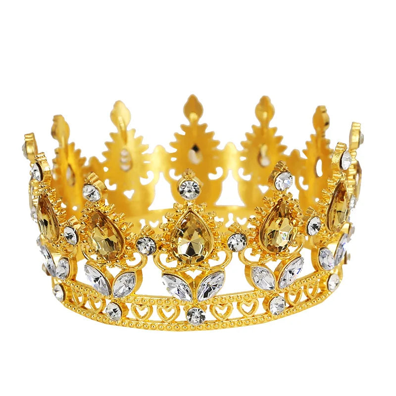 Baroque Vintage Princess Queen Bridal Crown Headwear Crystal